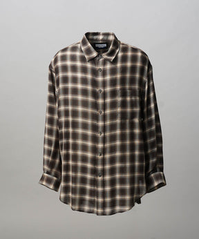 Prime-Over Ombre 점검 일반 칼라 셔츠 코트