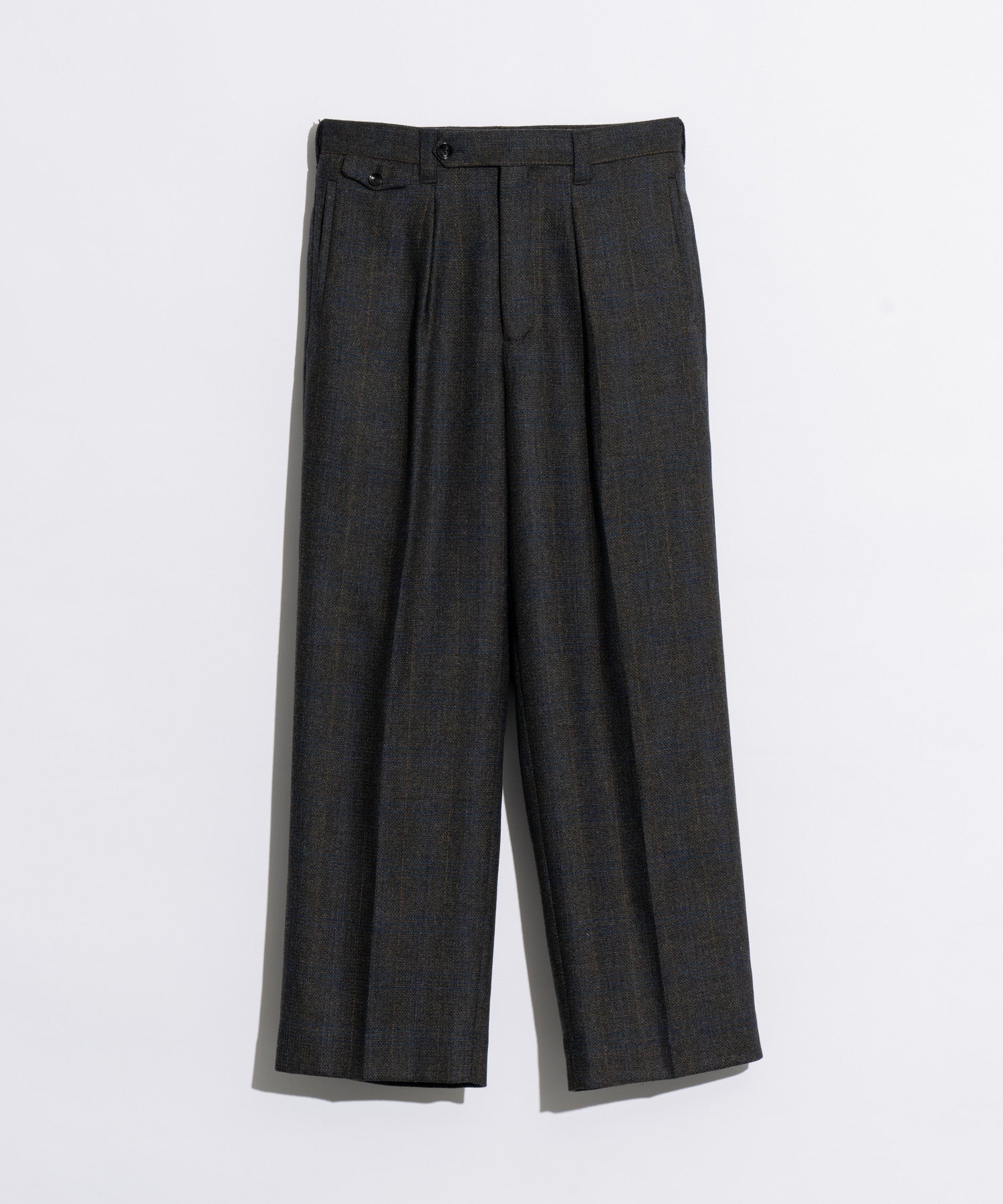 [Italian Dead Stock Fabric] Dress One-Tuck Wide Strait Pants