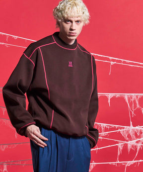 [24AW Pre-Order] CHEMICAL OVER-DYED INSIDE-OUT SWEAT PRIME-OVER CREW CREW NECK PULLOVER