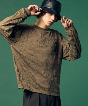 うっちーさん専用 Catch Washer Processing Prime-Over Crew Neck Long Sleeve T-Shirt