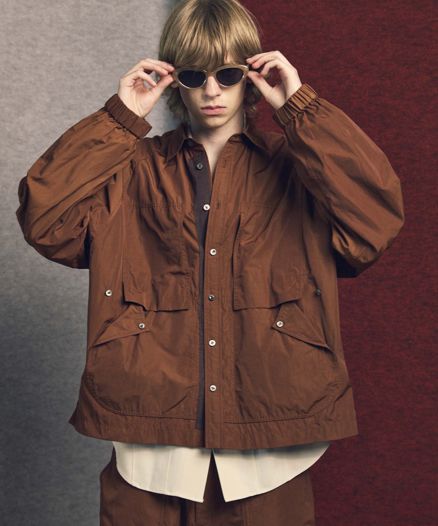 Prime-Over Raglan Sleeve Pocket Shirts Blouson