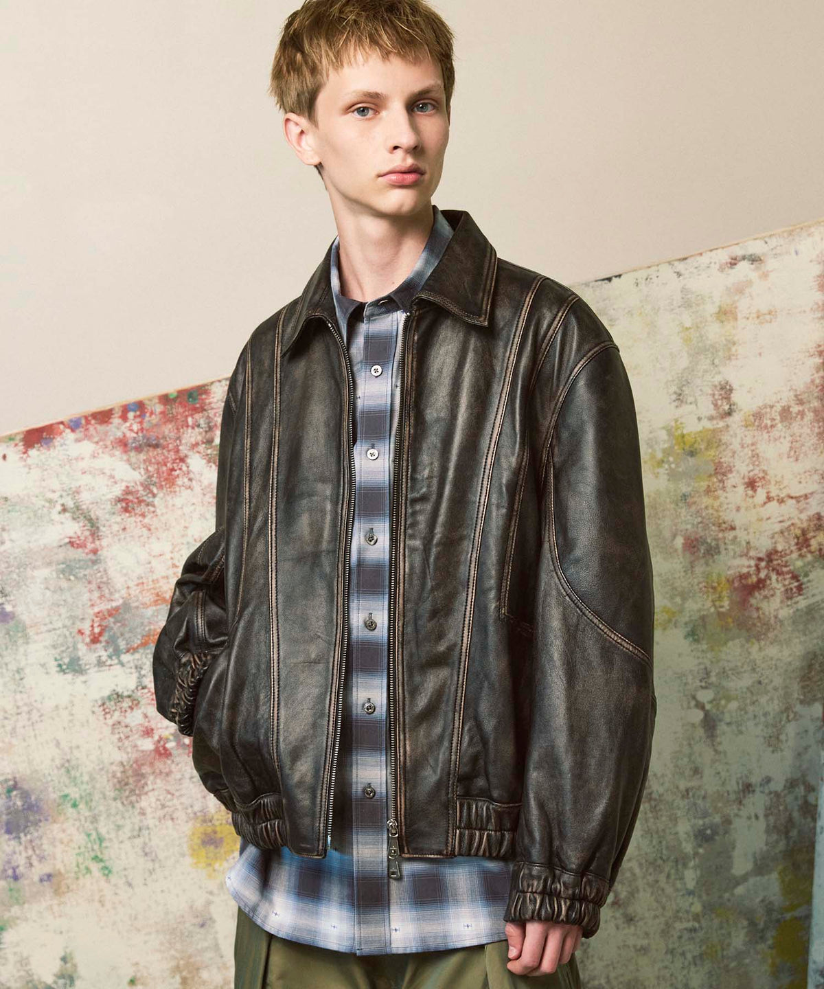 【PRE-ORDER】Sheep Leather Single Collard Blouson