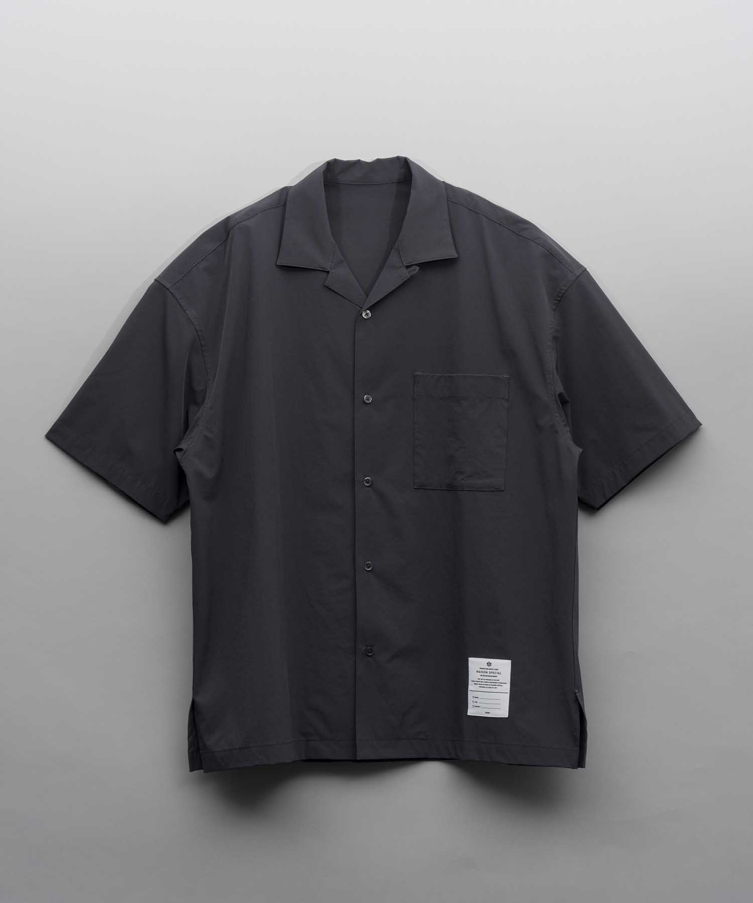 Dry Touch Prime-Over Short Sleeve Open Collar Shirt