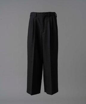 【Italian Dead Stock Fabric】Three-tuck Wide Pants