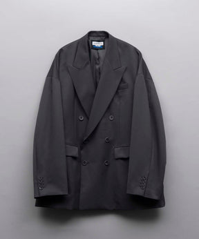Wool Mix Prime-Over Peaked Lapel Double Tailored Jacket