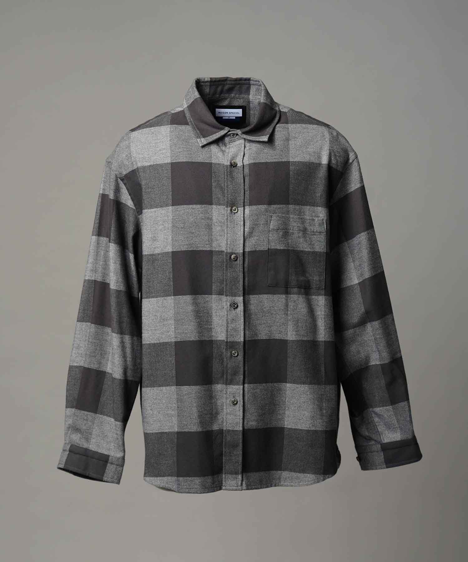 [意大利死库织物]原始的常规领绒布衬衫