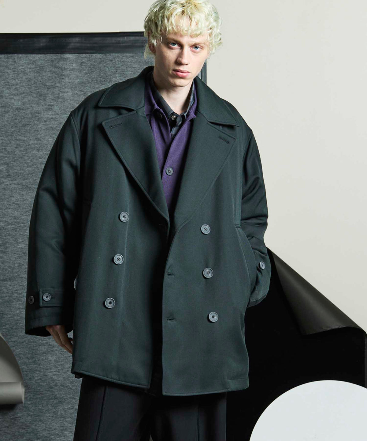 [9/27 (Fri) 12:00 Sales Start] [Italian Dead Stock Fabric] Prime-overer Pea Coat