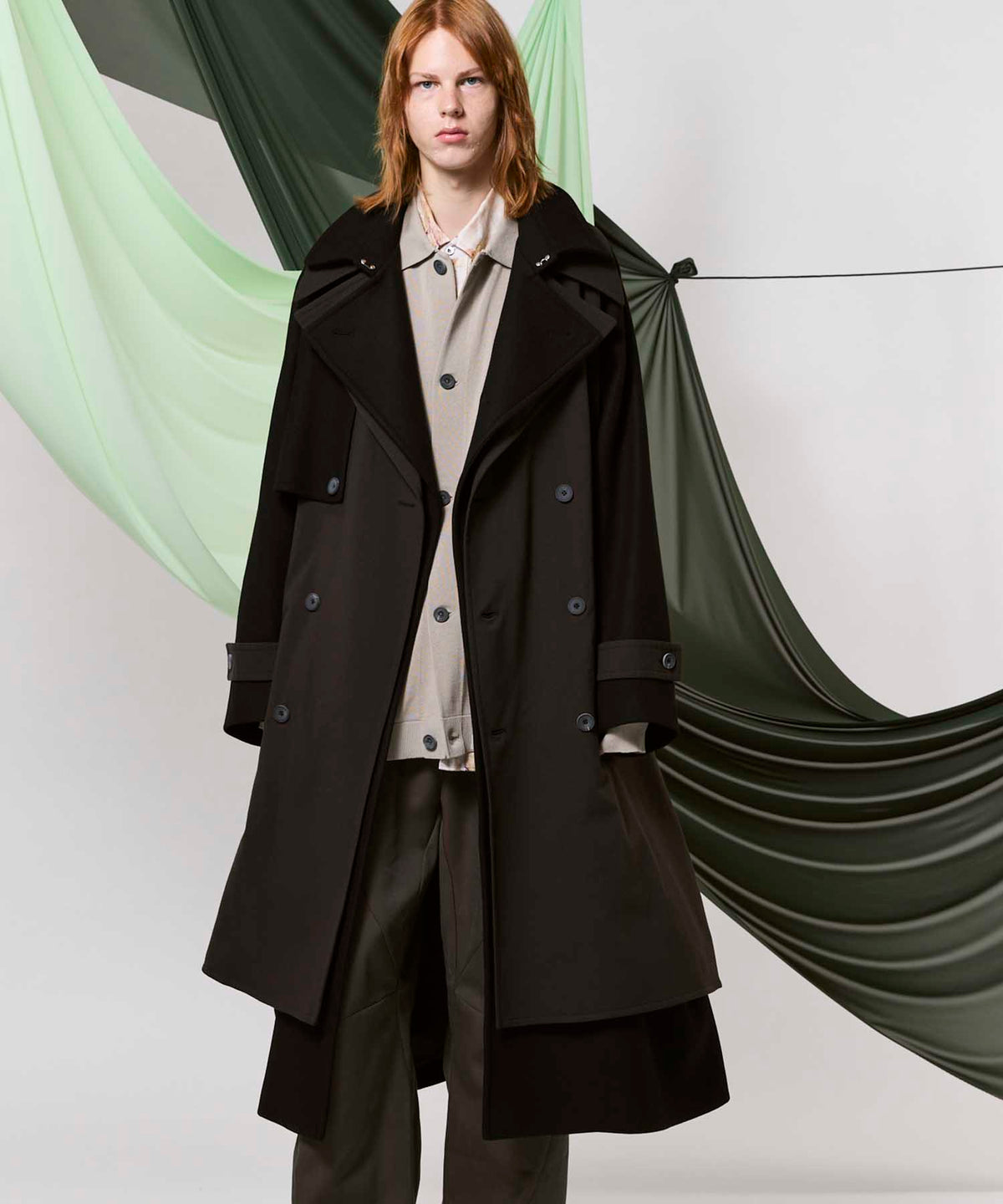 [24AW Pre-Order] SUPER170S Prime-Over Melton Balmachan Coat (Copy)