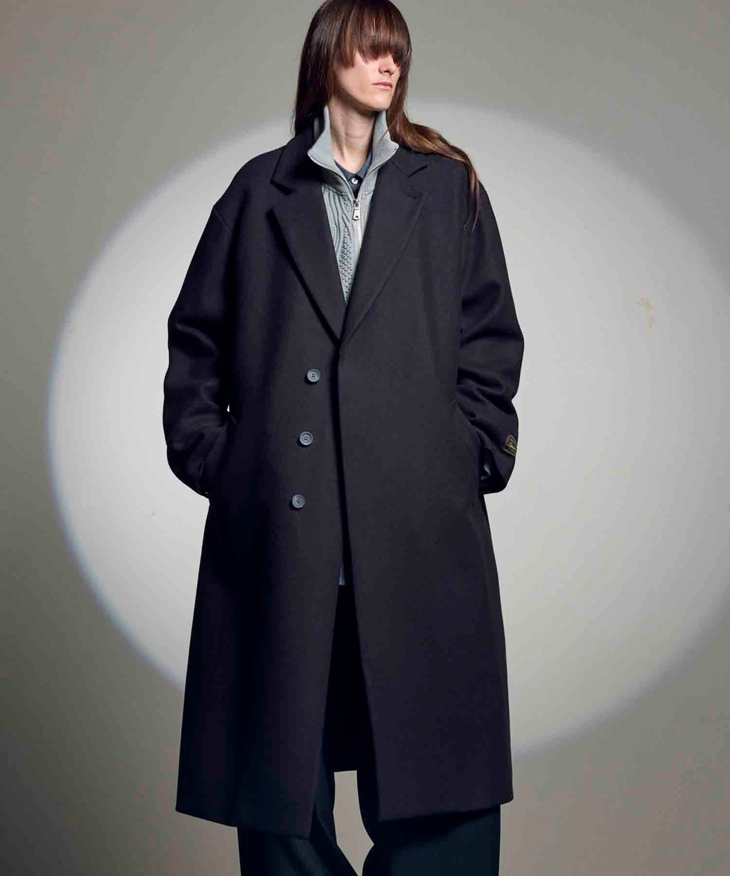 Super170s Prime-Over Melton Chesterfield Coat