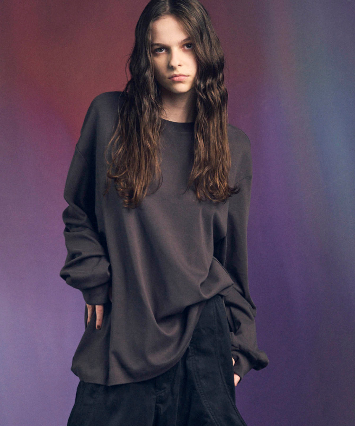 【EX】Prime-Over Smooth Crew Neck Long Sleeve T-Shirt