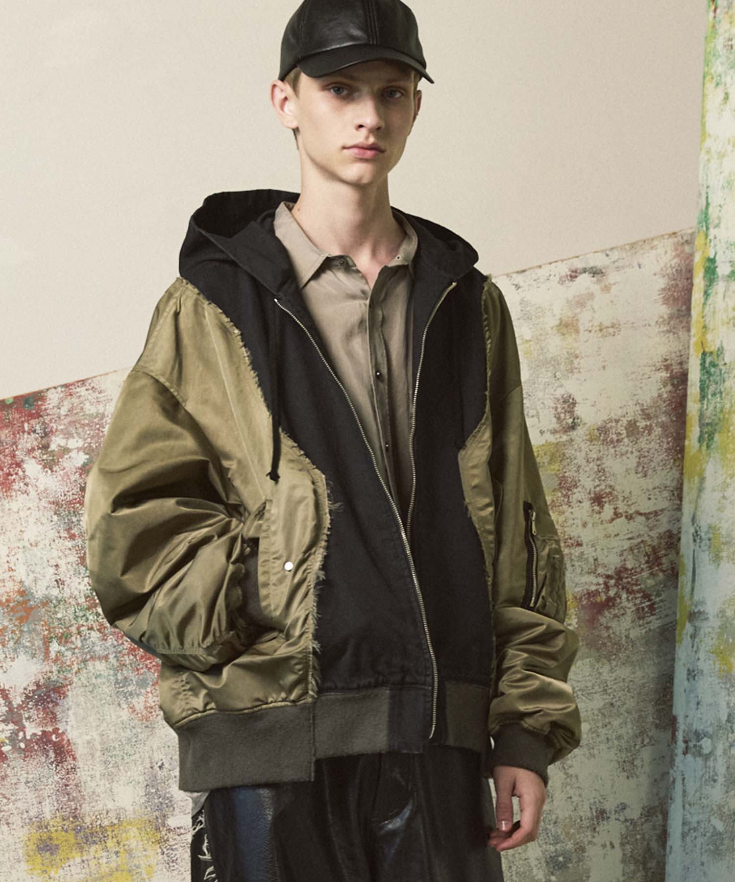 Different Material Docking Prime-Over Military Blouson