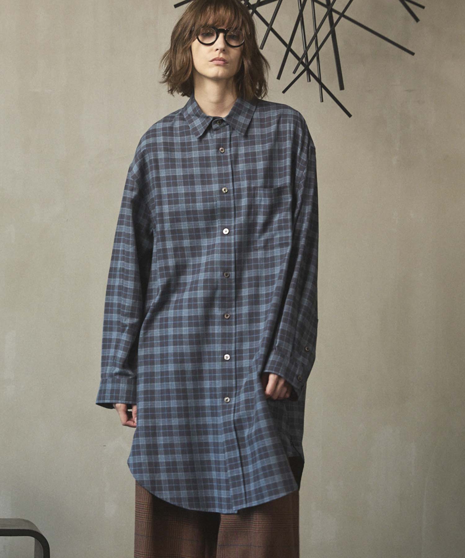 [Sales open at 12:00 on Saturday, September 13th] [Italian Dead Stock Fabric] Prime-Over Maxi Shirts Coat