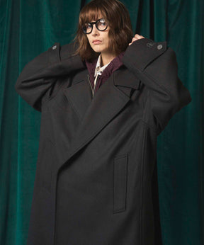 Super140s Prime-Over Melton Double Breasted Coat