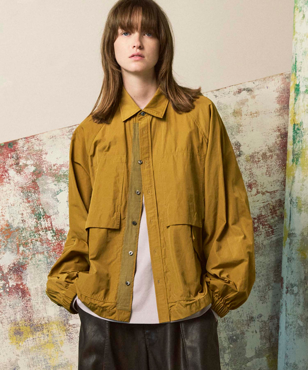 Prime-Over Raglan Sleeve Pocket Shirts Blouson