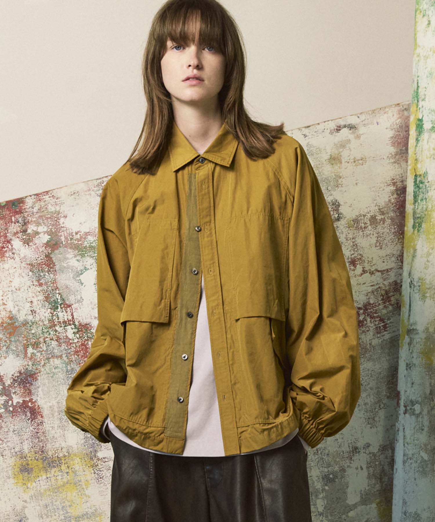Prime-Over Raglan Sleeve Pocket Shirts Blouson