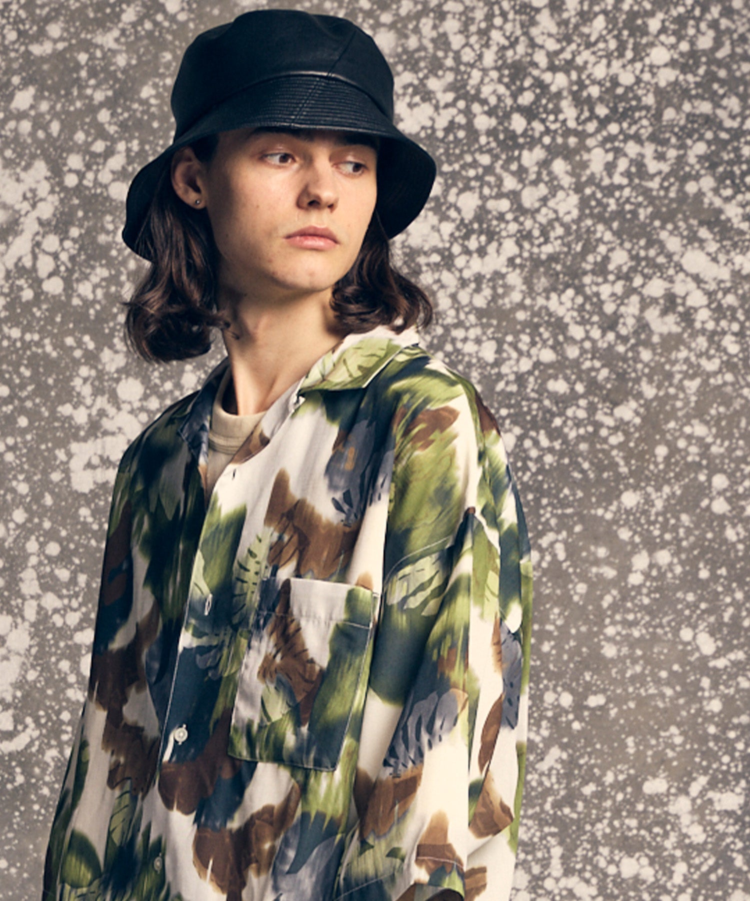 Artificial Leather Side Tack Bucket Hat