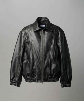 Sheep Leather Single Collard Blouson