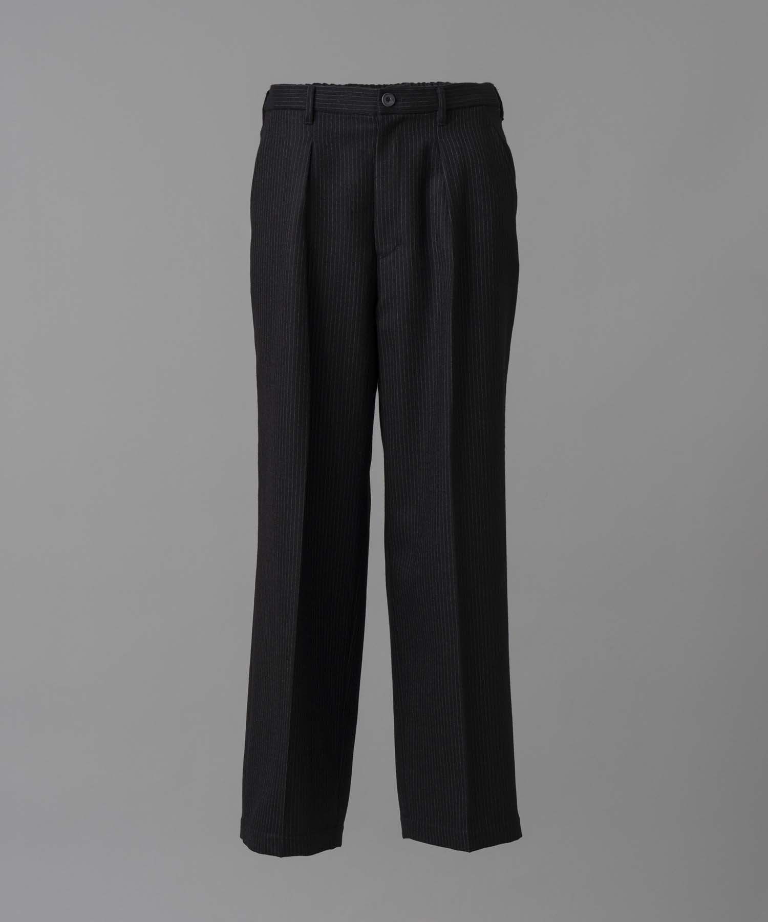 【Italian Dead Stock Fabric】One-Tuck Wide Pants