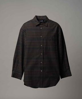 [意大利死库织物] Prime-Over常规衣领衬衫外套