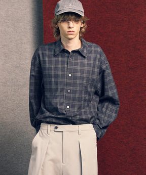 [意大利死库织物] Prime-Over常规衣领衬衫外套