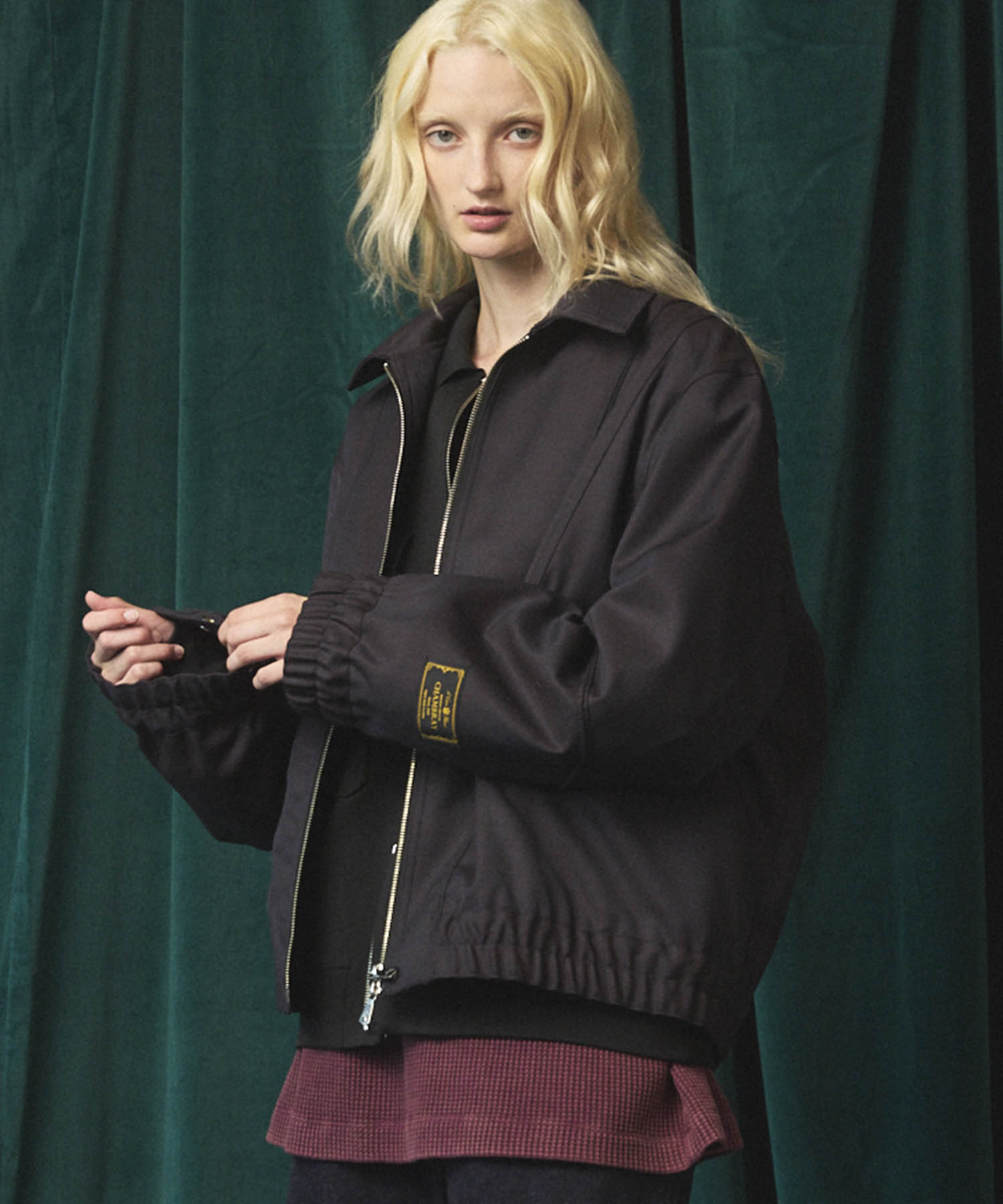 4 Colors Chambray Washable Wool Prime-Over Blouson