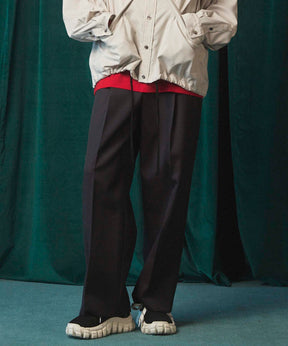 4 Colors Chambray Washable Wool Prime-Wide One Tuck Wide Pants