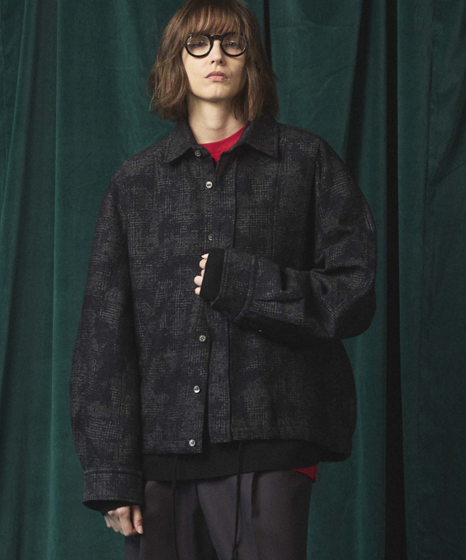 Italian Dead Stock Fabric】Prime-Over Curved Pocket Shirts