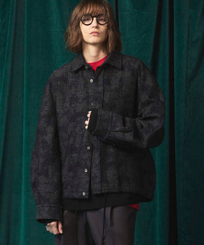 [Sale starts at 12:00 pm on Saturday, September 13th] [Italian Dead Stock Fabric] Prime-Over Curved Pocket Shirts Blouson