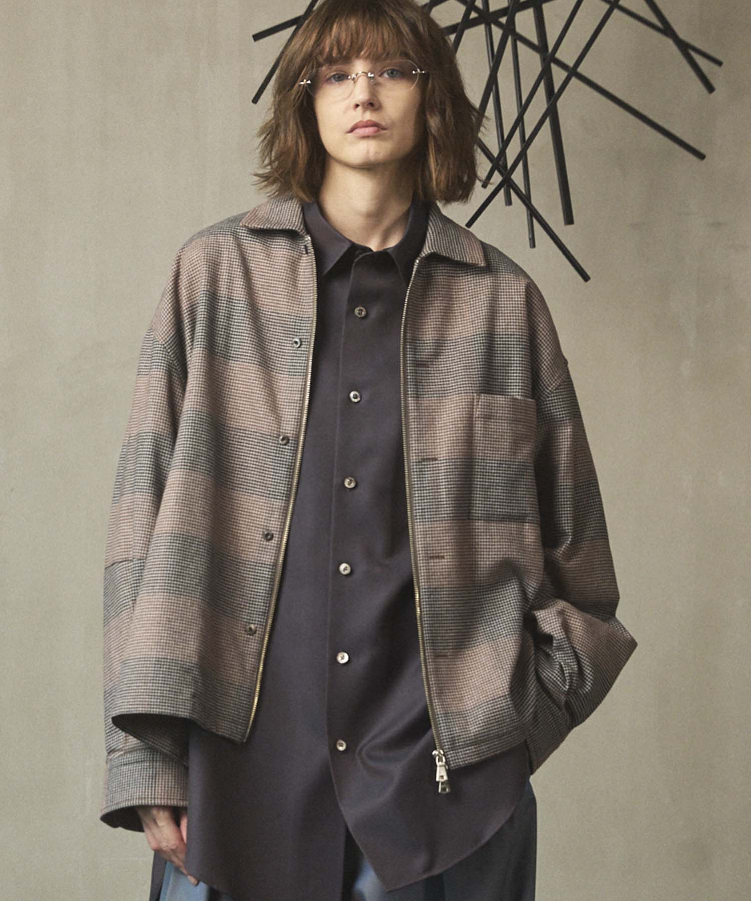 [Sales open at 12:00 on Saturday, September 13th] [Italian Dead Stock Fabric] Prime-Over 2way Zip Shirts