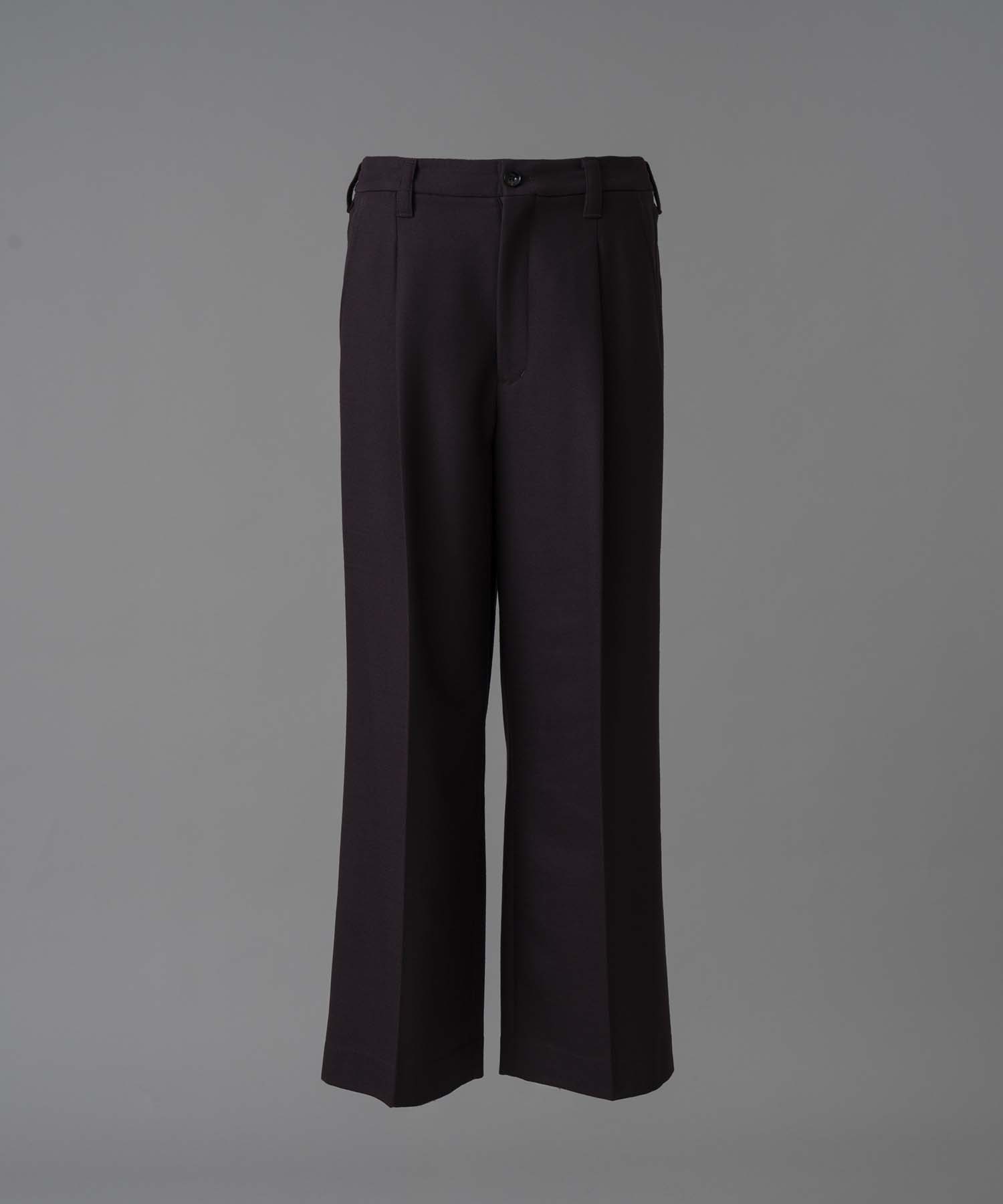 【Italian Dead Stock Fabric】One-Tuck Wide Pants