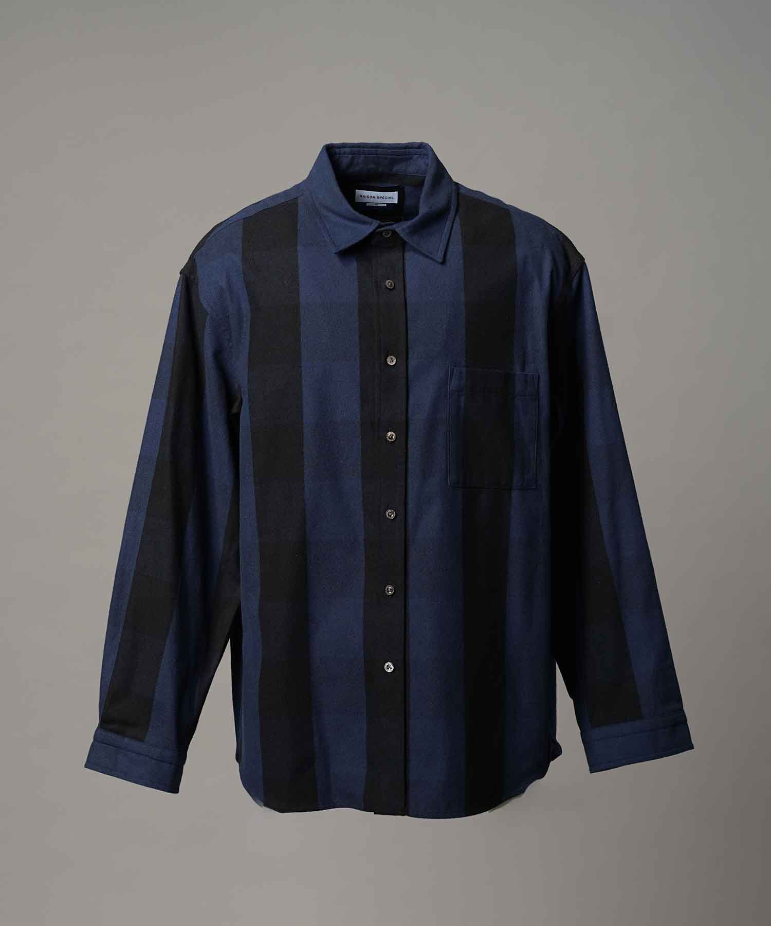 [意大利死库织物]原始的常规领绒布衬衫