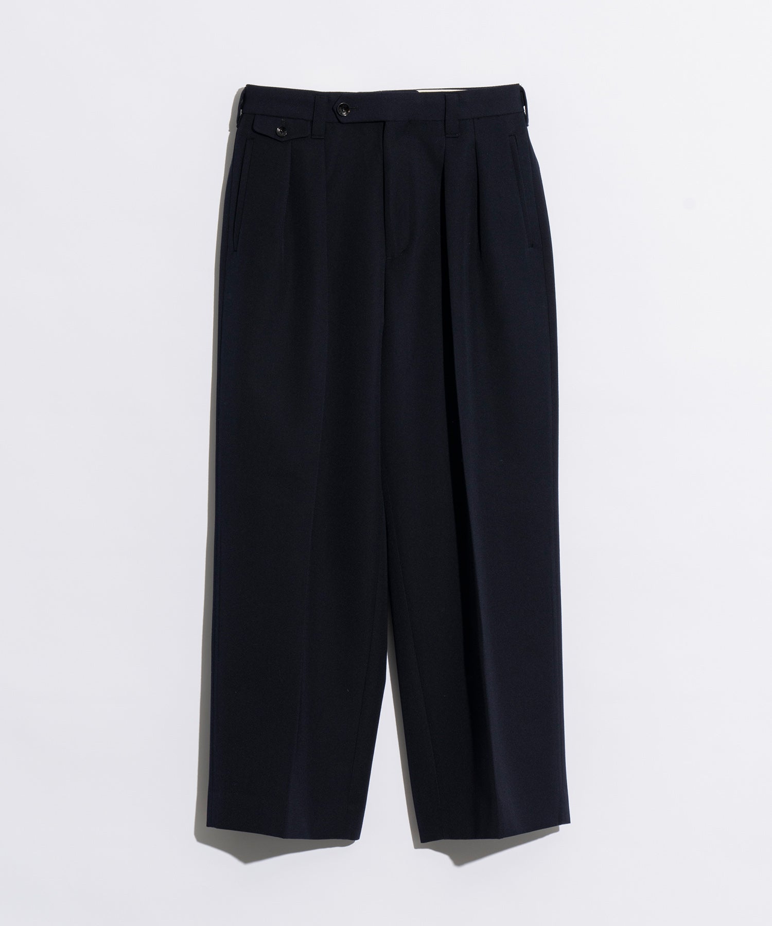 【Italian Dead Stock Fabric】Dress Two-Tuck Wide Pants