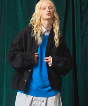 [Sale starts at 12:00 pm on Saturday, September 13th] [Italian Dead Stock Fabric] Prime-Over Curved Shirts Blouson