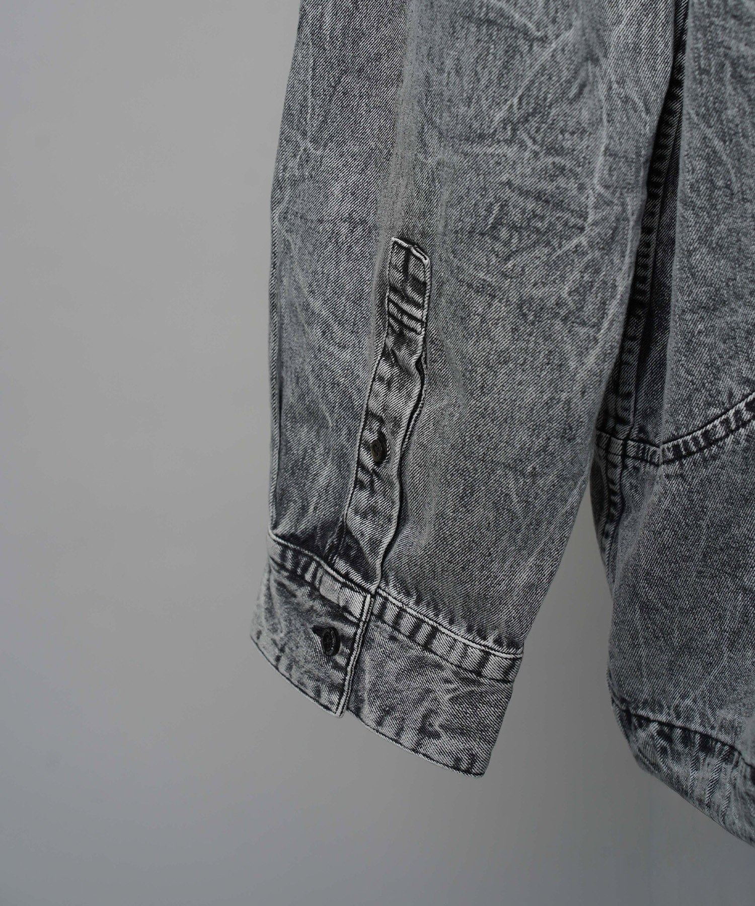 Denim Curved Switching Shirt Blouson
