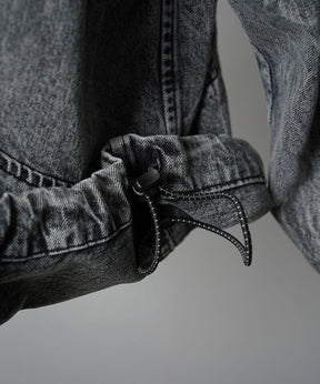 Denim Curved Switching Shirt Blouson