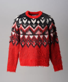 Gradation Short Length Prime-Over V-Neck Knit Pullover