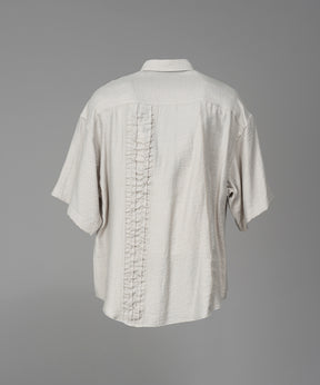 Gathered Ruffle Switching Prime-Over Short Sleeve Shirt