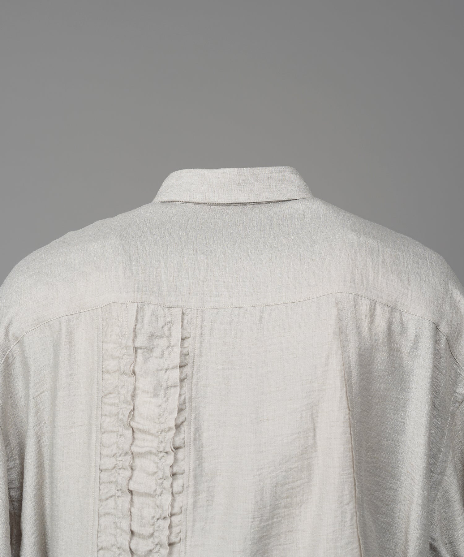Gathered Ruffle Switching Prime-Over Short Sleeve Shirt