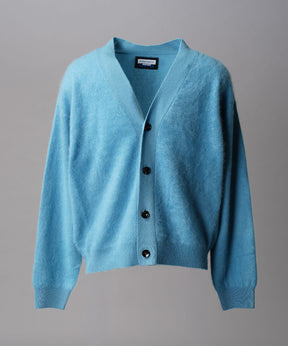 Super140 Brushed Extra Fine Merino Wool V-neck Cardigan