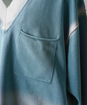 Gradation Short Length Prime-Over V-Neck Knit Pullover