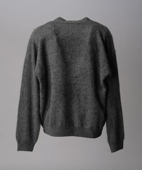 Super140 Brushed Extra Fine Merino Wool V-neck Cardigan