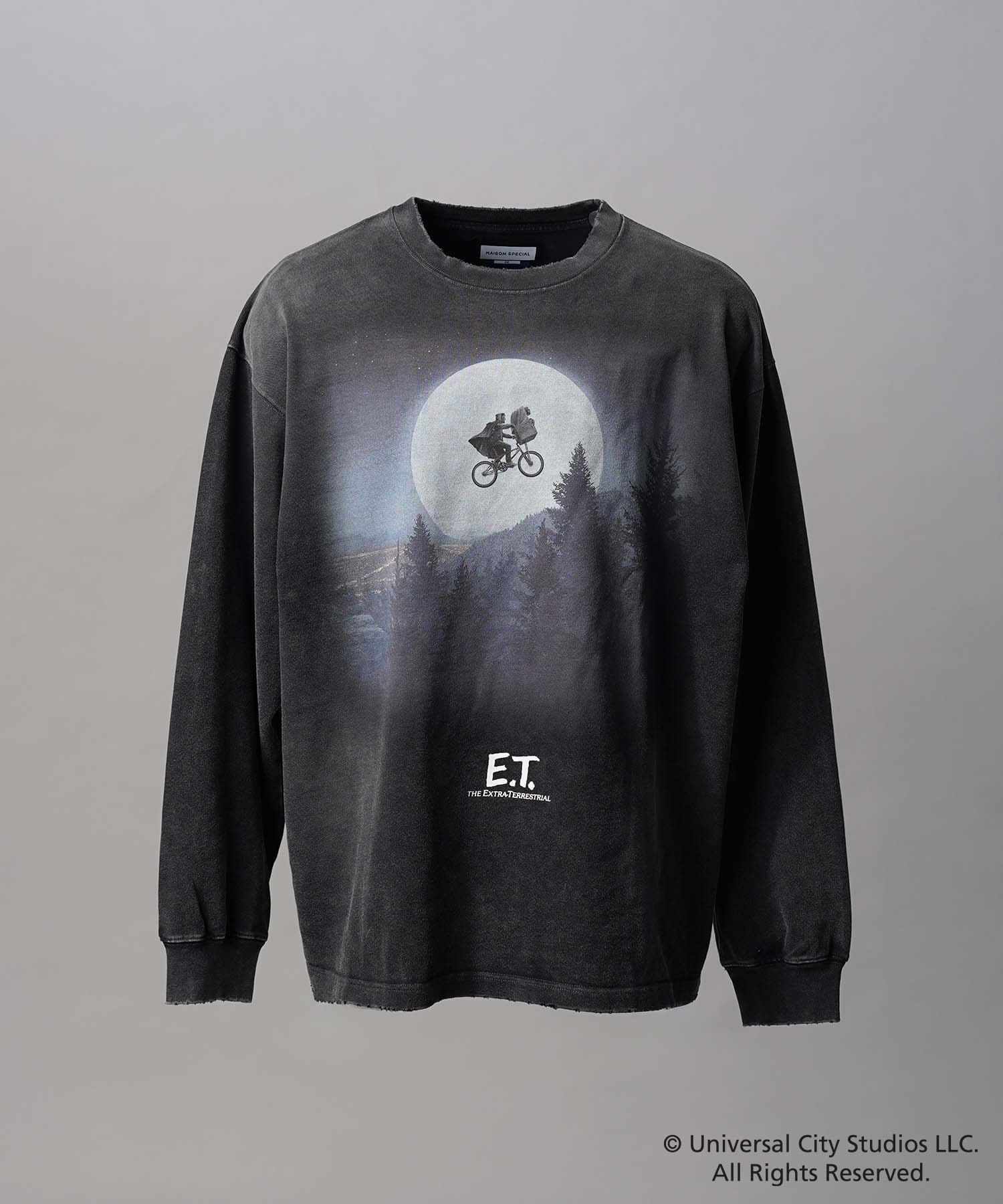 【MOVIE SERIES】「E.T.」- Moon&Bicycle - Prime-Over Crew Neck  Long Sleeve T-Shirt