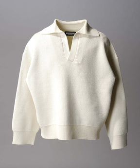 Gradation Short Length Prime-Over V-Neck Knit Pullover