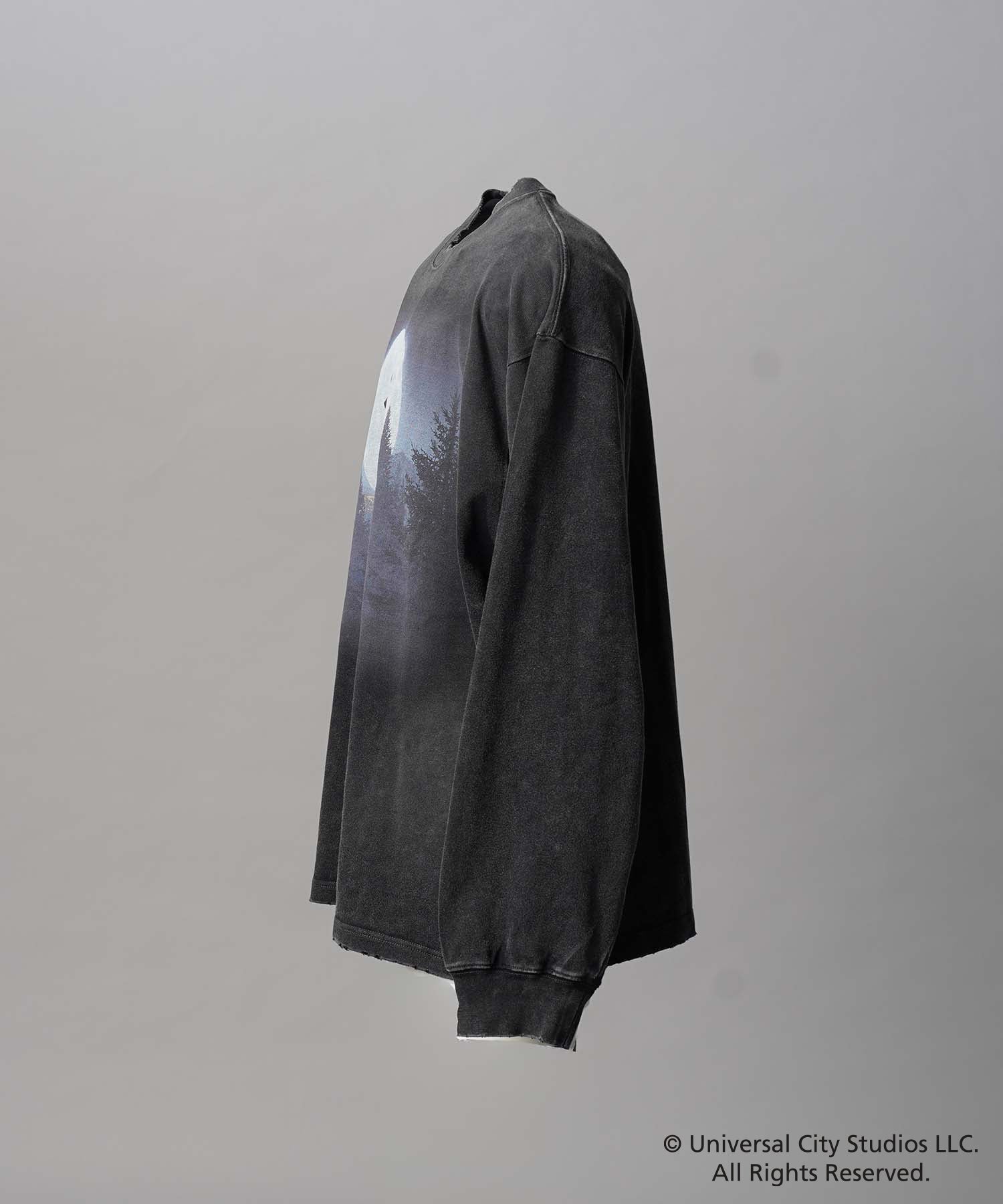 【MOVIE SERIES】「E.T.」- Moon&Bicycle - Prime-Over Crew Neck  Long Sleeve T-Shirt