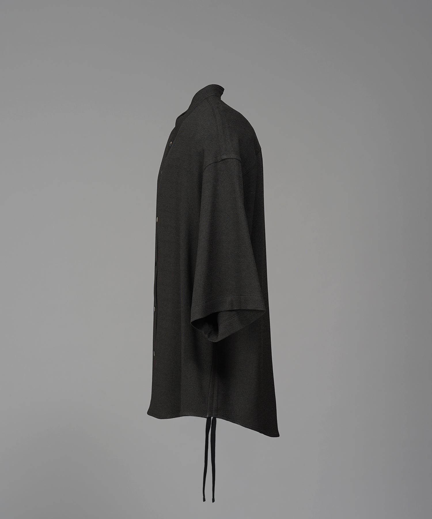 Dryamundsen KIMONO V-collar Prime-Over Side Gathers Short Sleeve Shirt
