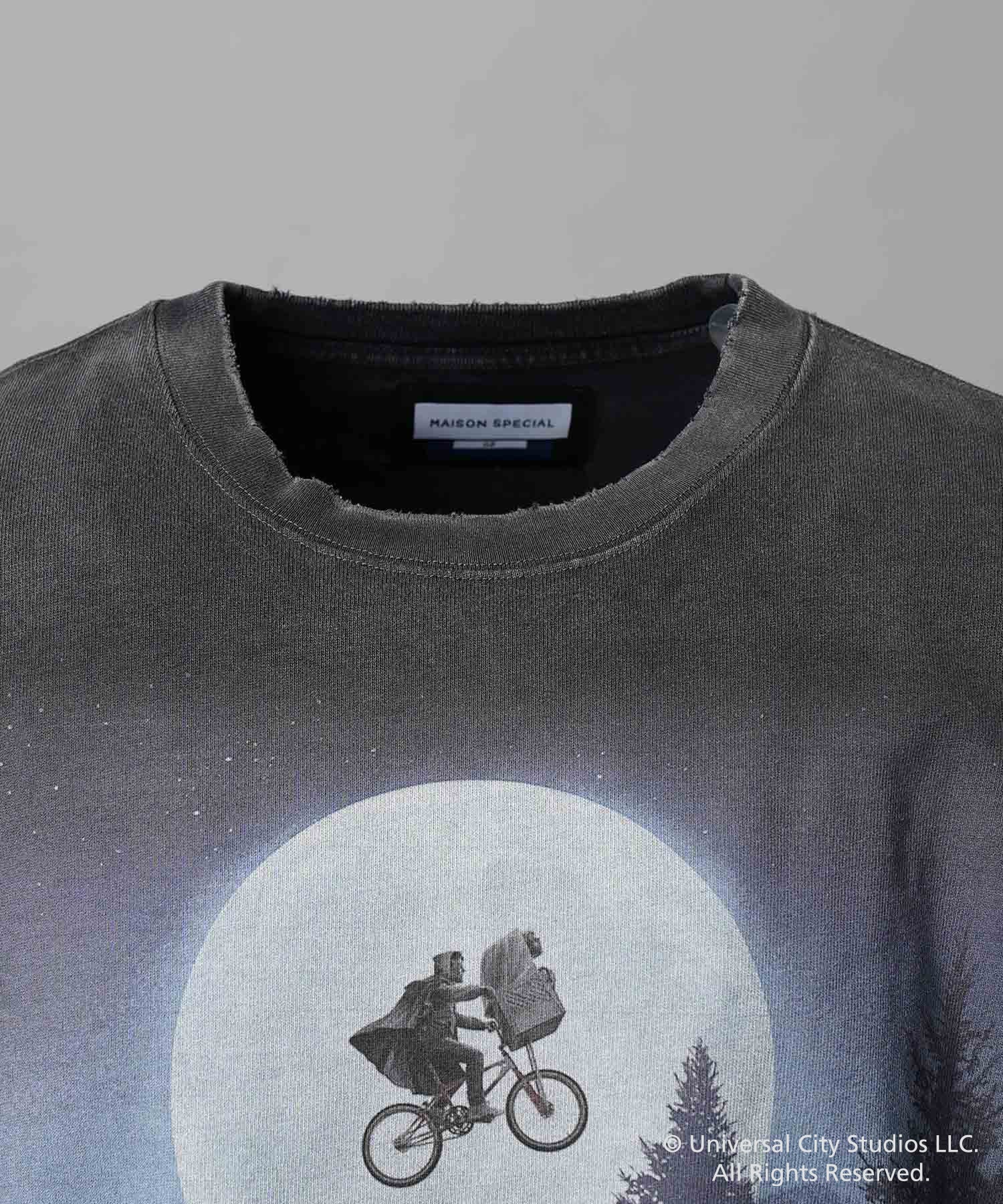 【MOVIE SERIES】「E.T.」- Moon&Bicycle - Prime-Over Crew Neck  Long Sleeve T-Shirt
