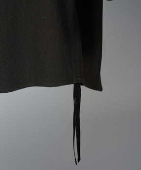 Dryamundsen KIMONO V-collar Prime-Over Side Gathers Short Sleeve Shirt