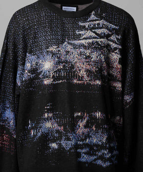 [城市系列]“ Nagoya” Prime-Erover Kew Neck编织套头衫