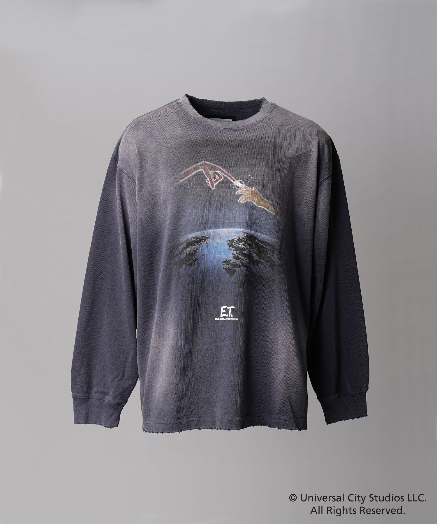 【MOVIE SERIES】「E.T.」- Finger - Prime-Over Crew Neck  Long Sleeve T-Shirt