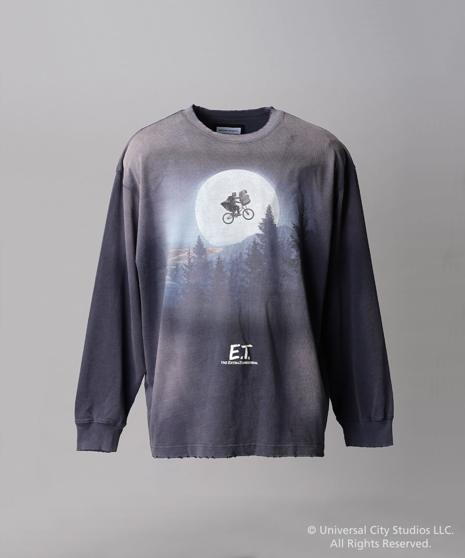 【MOVIE SERIES】「E.T.」- Moon&Bicycle - Prime-Over Crew Neck  Long Sleeve T-Shirt
